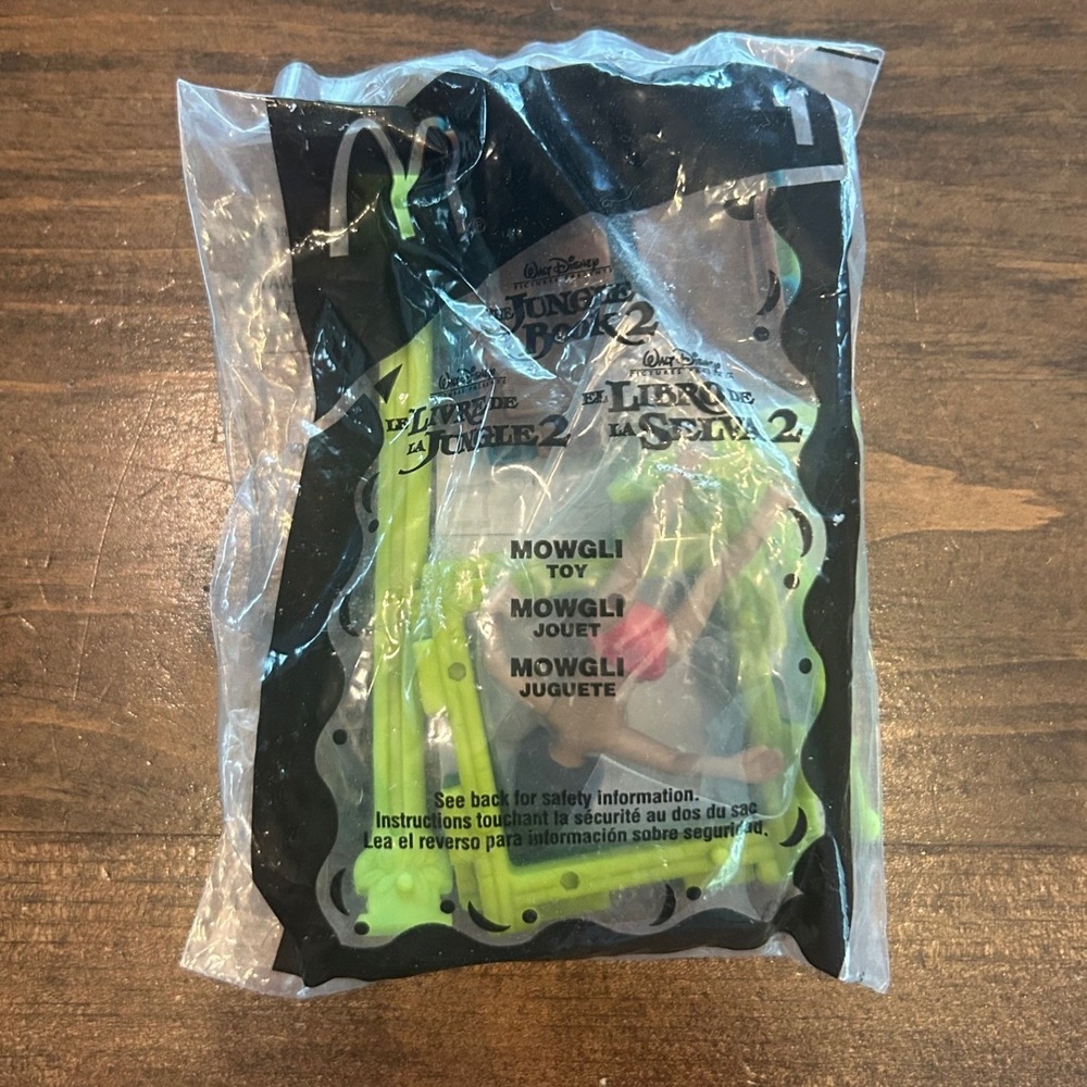Vintage McDonalds Happy Meal Toy Jungle Book 2 Mowgli Kids Green New Sealed 2003